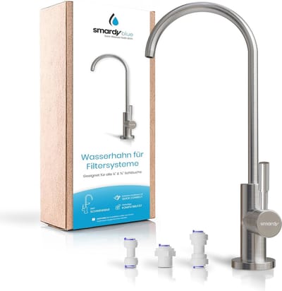 360° Draaibare Waterkraan voor Omgekeerde Osmose - Roestvrij Staal 1/4" (6,35 mm)