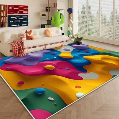 Abstracte Kunst Tapijt Zwart Wit Mode Woonkamer Grote Kleden Moderne Decoratie Antislip Tapijten Slaapkamer Gemakkelijk Schoon Zachte Matten 60*90cm