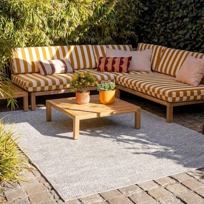 Fraai Buitenkleed - Summer Tile Lichtgrijs - 160x230cm