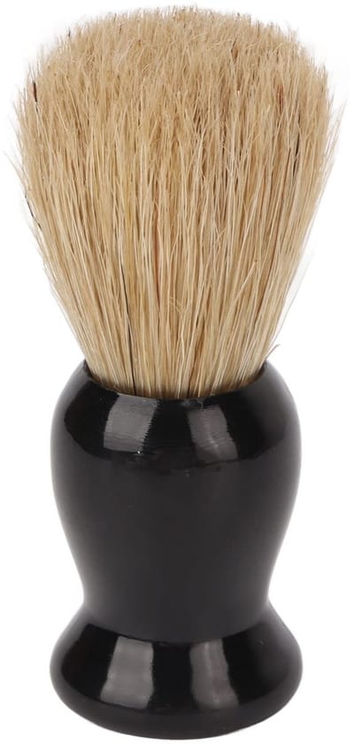 Dailygoods- Scheerkwast Imitatievarkenshaar - Baardborstel - Houten Handvat - Scheerschuimborstel - Onderhoudsadvies - Voor Thuisgebruik