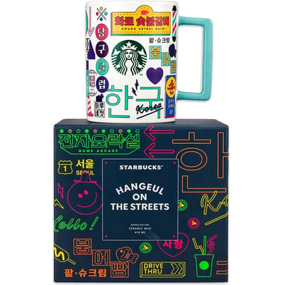 Starbucks Korea Hangul Mok 414ml / demi mok 89ml (2 opties) # Mug 414ml