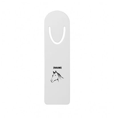 Hacebo® - Paardrijden met eigen naam metalen boekenlegger - Paardrijden - Paardrijder - Sport Bladwijzer boekenleggers - 12.7 cm x 3.2cm