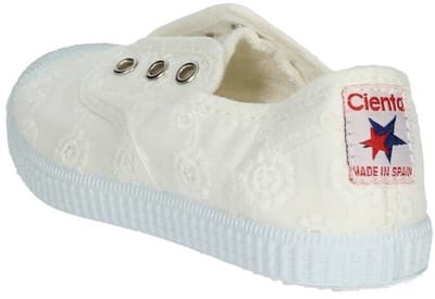 Cienta Meisjes Sneaker Gebloemd | Wit | Maat: 28