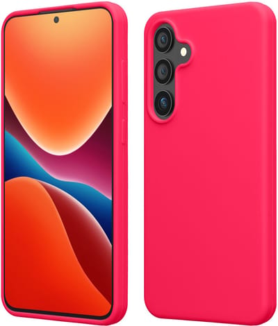 kwmobile telefoonhoesje geschikt voor Samsung Galaxy S24 - Hoesje met siliconen coating - Smartphone case in neon roze
