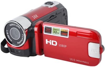 Dailygoody - 4K Videocamera - Digitale Zoom - Draaibaar Scherm - Rood - Compacte DV-camera - Geschikt voor Vloggers - Model met Afstandsbediening