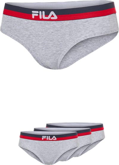 Fila Urban Brief Slip Gekleurde Waistband - Maat L - 3 Pack - Grijs