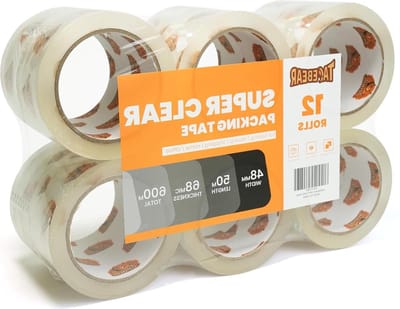 Verpakkingstape 48 mm x 50 m - Superhelder - Dikte 27 mil - Verzending, verhuizing, opslag