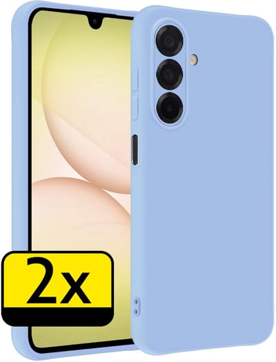 Hoesje - 2 Stuks - Geschikt voor Samsung Galaxy A17 - Sterk & Shockproof - Case Siliconen - Back Cover - Telefoon Hoes - Telefoonhoesjes - Lichtblauw