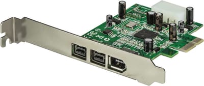 StarTech.com 3 Port 2b 1a 1394 PCI Express FireWire Card Adapter