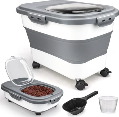 BOTC Voedselcontainer Hond of Kat - Voedselcontainer hond - Opslagcontainer Kat - Wit