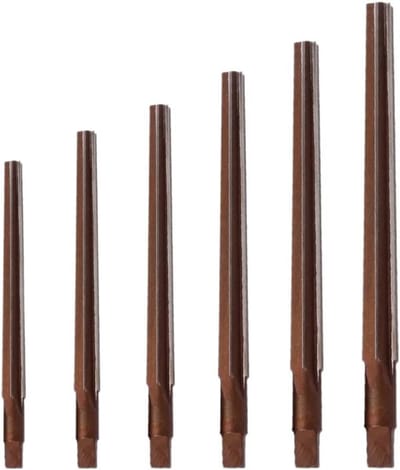 Kegelvormige Ruimer Set - Handmatige Pin Ruimer - Metaal Bewerken - Hoge Precisie Snijden - 3-10mm Diameter - Zilverkleurig