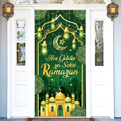 Dailygoods- Ramadan Banner 185 x 90 cm - Ramadan Decoratie - Hoşgeldin Ramazan - Wanddecoratie - Deurbanner - Eid Mubarak Decoratie