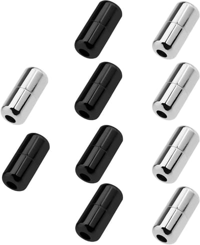 Allecto Plus - Verlengconnectoren voor bal ketting | Set van 10 stuks | 37 mm koord gat diameter | Voor gordijn, tafellamp, armband | Koperkleurig
