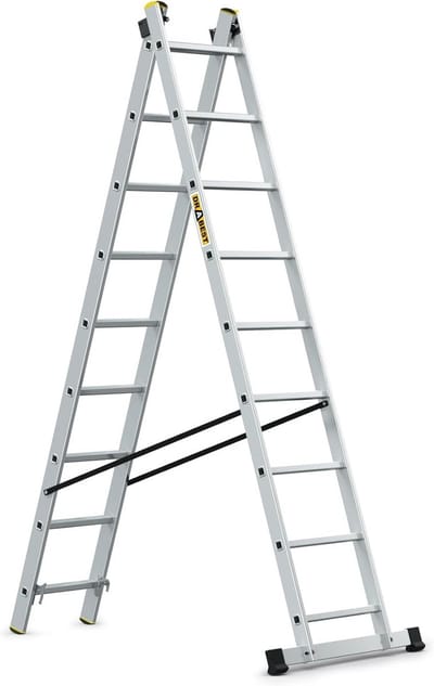 Professionele Aluminium Steigerladder 2 Delig EN-131 Standaard 150 kg