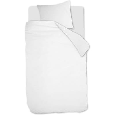 Beddinghouse Snow dekbedovertrek - Effen - Eenpersoons - 140x200/220 cm - Wit