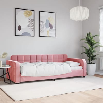 vidaXL - Slaapbank - 80x200 - cm - fluweel - roze