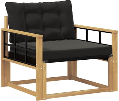 vidaXL - Buiten - bank - set - Massief - Acaciahout - en - Textilene - Wit