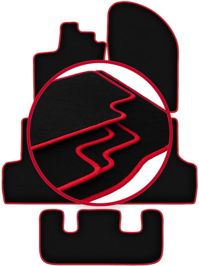 CARLUX-RED automatten voor: Dacia Lodgy 7-zitter (2012-)