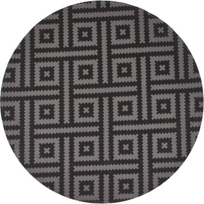 AJMER - Outdoor vloerkleed - Grijs/Zwart - 160 cm - Polypropyleen