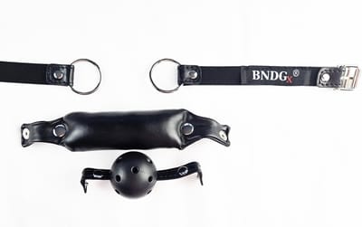 BNDGx® - Mond Gag - Zwart - 2 delig- Seks speeltje - Mond dicht seks speeltje rond bal mond strap masker bdsm fetish