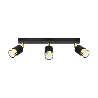 Sollux Lighting Plafondlamp Nero - GU10 - zwart goud - staal - 18x45x5cm