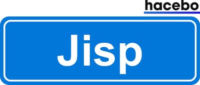 Hacebo - Plaatsnaam Sticker - 29x10 CM - Jisp sticker - Verkeersborden sticker - grappige cadeaus - Jisp