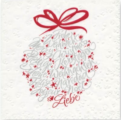 Paper Design - lunch servetten 33x33cm - Bauble - 16 stuks