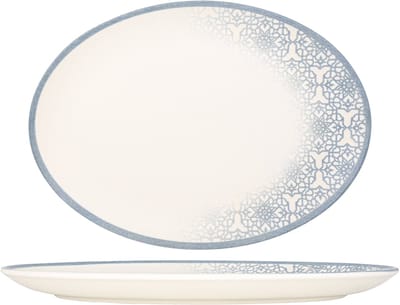 Kütahya Porselen Serveerschaal - Casa Blue - Porselein - 36x21 cm - set van 2