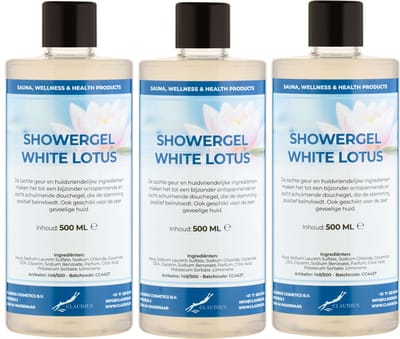 Douchegel White Lotus 500 ml - set van 3 stuks - Showergel