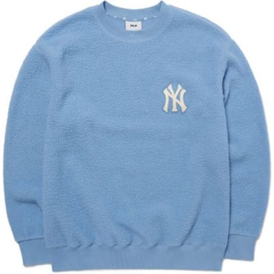 MLB Basic Logo New York Yankees Logo Fleece Crewneck Sweatshirt Unisex sweatshirt Blauw 3AMTF5116-50BLL L gray