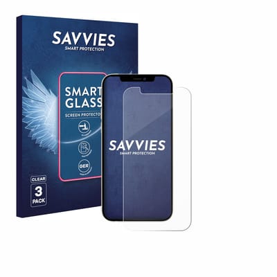 3 Stuks Savvies Screenprotector - geschikt voor Apple iPhone 12 / 12 Pro - beschermfolie glas transparant
