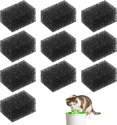 Filter voor kattenfontein, vierkante filterspons voor 2,5 l