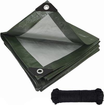 SnelShoppen - Waterdichte Tarpaulin met Oogjes 120 g/m² PE, UV-bestendig, Scheurbestendig, Dekzeil voor Tuinmeubilair, Auto, Boot, Trampoline, Bouwpro