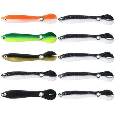 Loach Lure Fishing Zacht Aas Zwemmen Lokt Swimbait voor zout- en zoetwater color 3 black