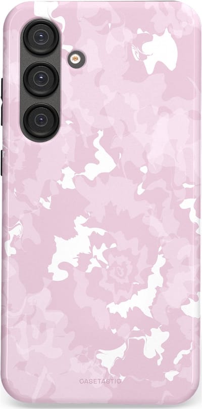 Casetastic Hoesje Geschikt voor Samsung S25 Plus - Stijlvolle Beschermende Duo-layer Case - Roze wervels