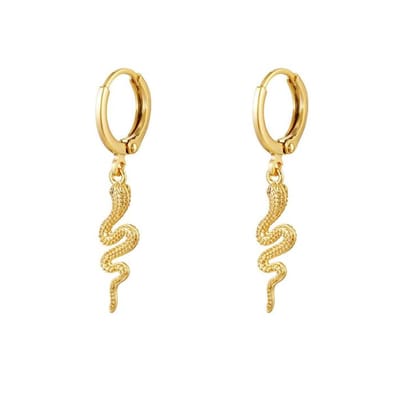 Yehwang Oorbellen Special Snake Goud Gold Plated