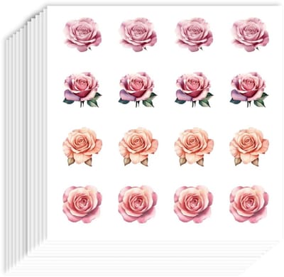 Dailygoods- Rozenstickers 192 Stuks - Waterdichte Bloemstickers - Decoratieve Papieren Stickers - Planner/Kalender - Knutselkunst - PVC Materiaal