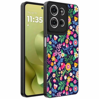 Geschikt voor Motorola Moto G86 Telefoonhoesje met bloemen opdruk - TPU backcover case flower design - Smartphonica geschikt voor Motorola Moto G86