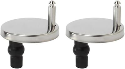 WC-bril Scharnieren - Vervangende Onderdelen - Toilet Reparatie - Top Fix Bevestiging - Set van 2 - Zilver