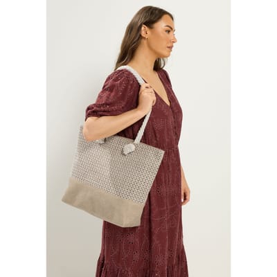 Yours Bruine Tweed Look Draagtassize One Size