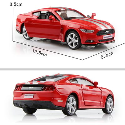 5 Inch Metalen Auto Simulatie Exquise Diecast & Speelgoedvoertuig 2015 Ford Mustang GT Supercar RMZ city 1:36 legeringsmodellen cadeaus voor kinderen