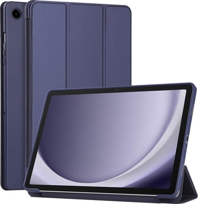 Hoes geschikt voor Samsung Galaxy Tab A9 - Arara Trifold Bookcase TabletHoes - Donkerblauw