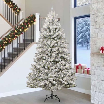 vidaXL - Kunstkerstboom - 300 - cm - 300 - LED's - Warmwit - PVC - en - Staal