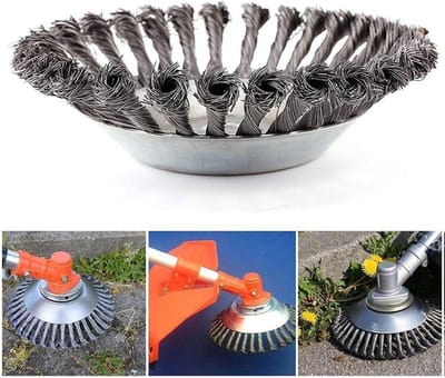 Onkruidborstel voor bosmaaier | 160mm /16 cm  staalborstel Nieuw | Universele Onkruidborstel 160 mm - Onkruidverwijderaar - Voegenborstel - Grastrimmer