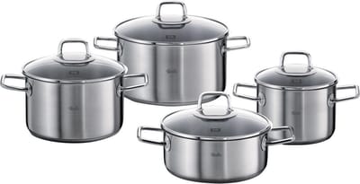 Fissler Viseo Kookpannenset - 4 delig - RVS - met glazen deksels