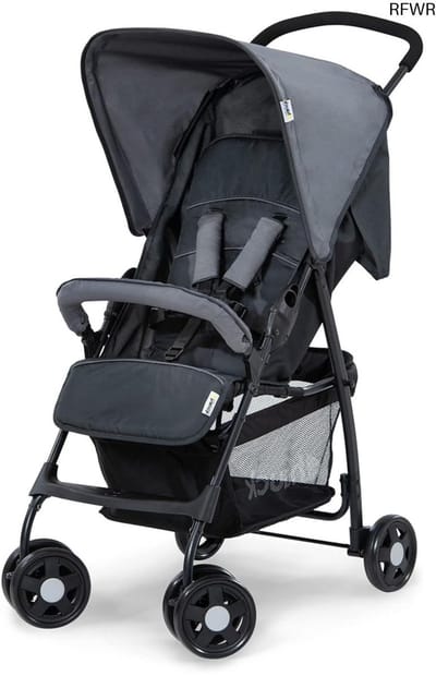 RFWR® Lichte Buggy voor Kinderen, Tot 15 kg, Inklapbaar met Ligfunctie, Zonnekap en Grote Boodschappenmand