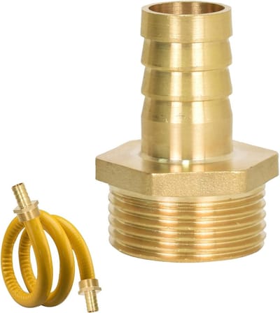 19mm Messing Barb Reducer, BSP Slangconnector, Slangfitting Adapter voor Trachea en Hookah met 1 Inch Draad