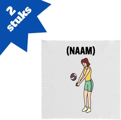 Akyol - volleybal met eigen naam brillendoekjes - Volleybal - volleybalster - sport - 17,8 bij 17,8 cm - 2 stuks