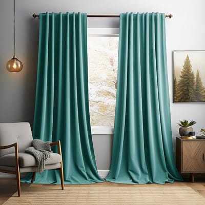 Gordijnen Blackout - Gordijnen - Gordijnen Kant en Klaar 2 Stuks - Fluwelen Gordijnen - Warmtewerend Gordijn - Geschikt Voor Woonkamer Slaapkamer - B 132 x H 213cm - Smaragdgroen
