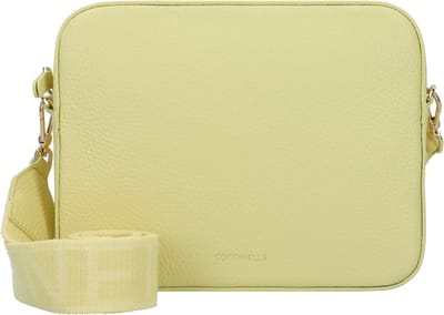 COCCINELLE Leren Schoudertas Tebe Crossover Bag Lime Wash Lichtgeel